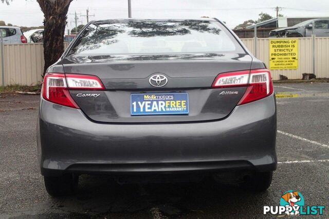 2012 TOYOTA CAMRY ALTISE ASV50R SEDAN, 4 DOORS, 5 SEATS