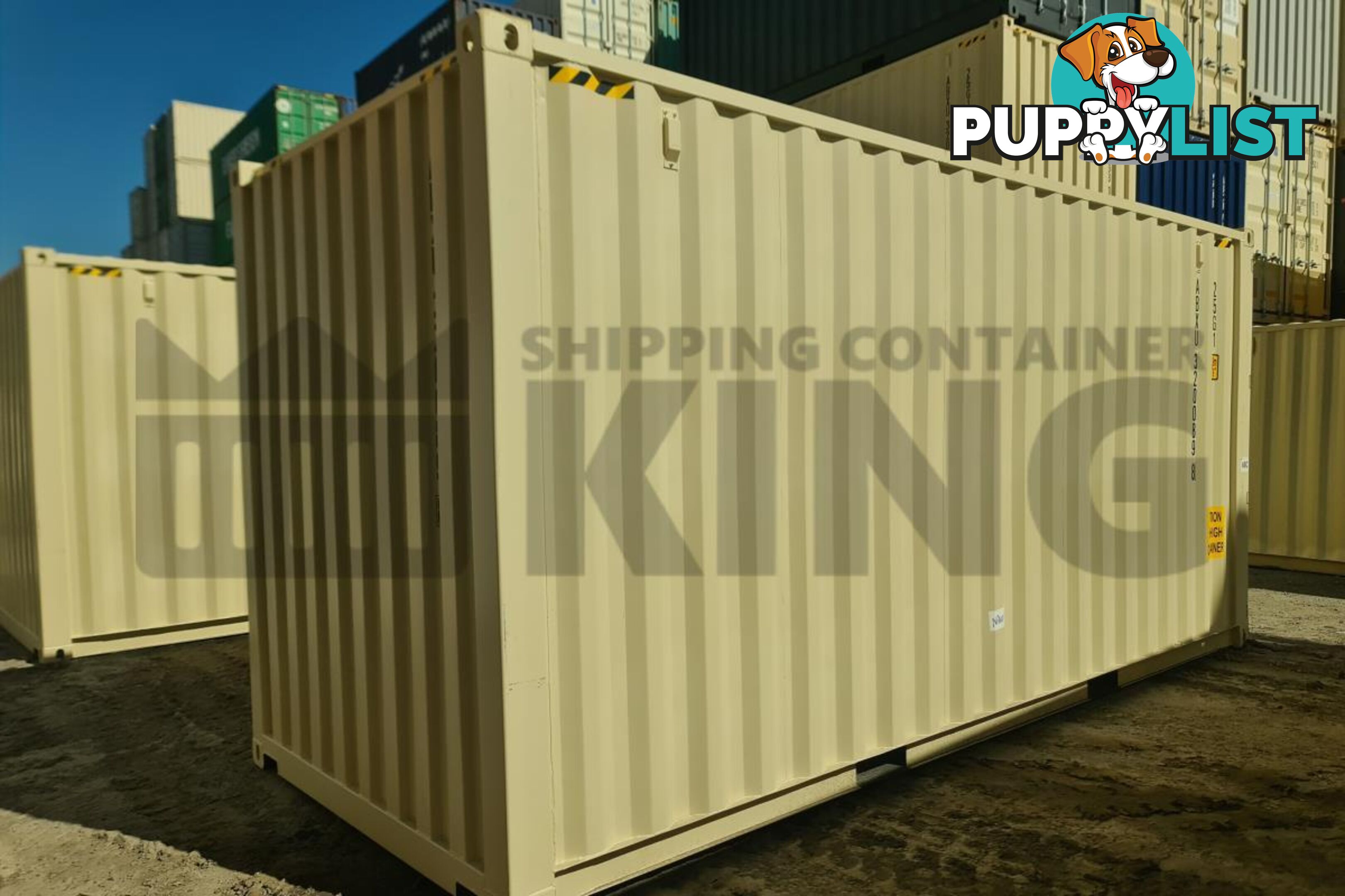 20' HIGH CUBE SHIPPING CONTAINER (WITH TIE RAILS)