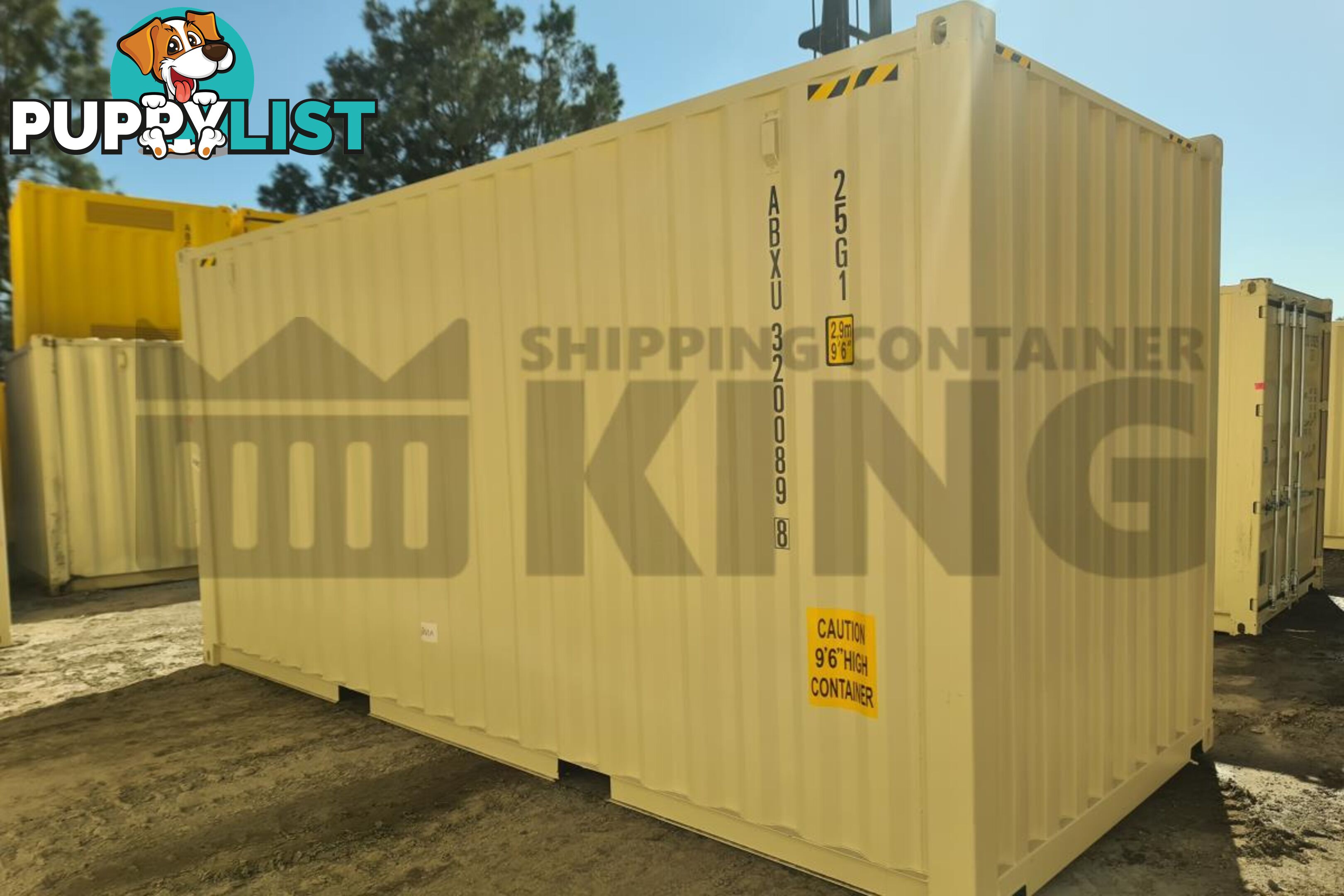 20' HIGH CUBE SHIPPING CONTAINER (WITH TIE RAILS)