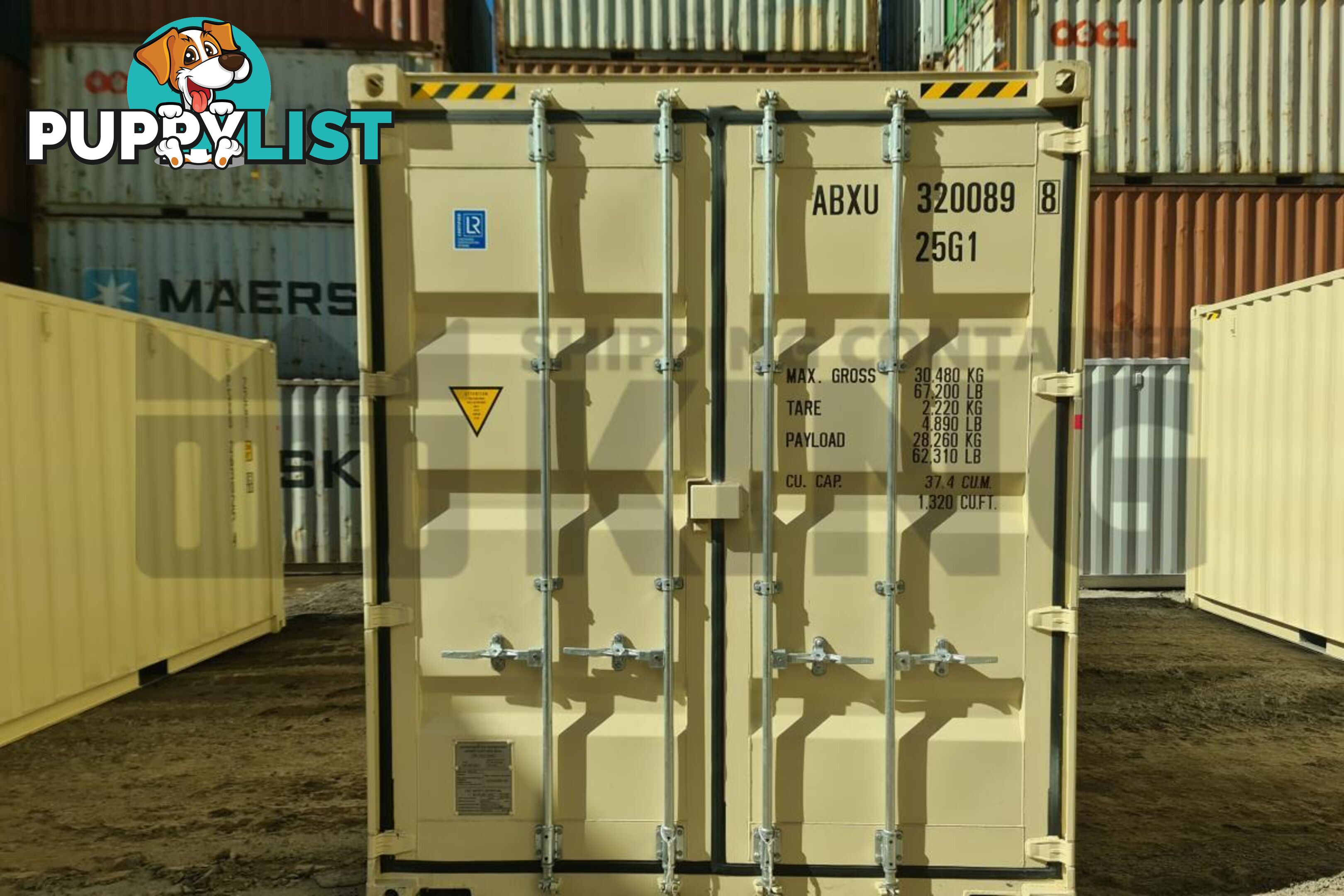 20' HIGH CUBE SHIPPING CONTAINER (WITH TIE RAILS)