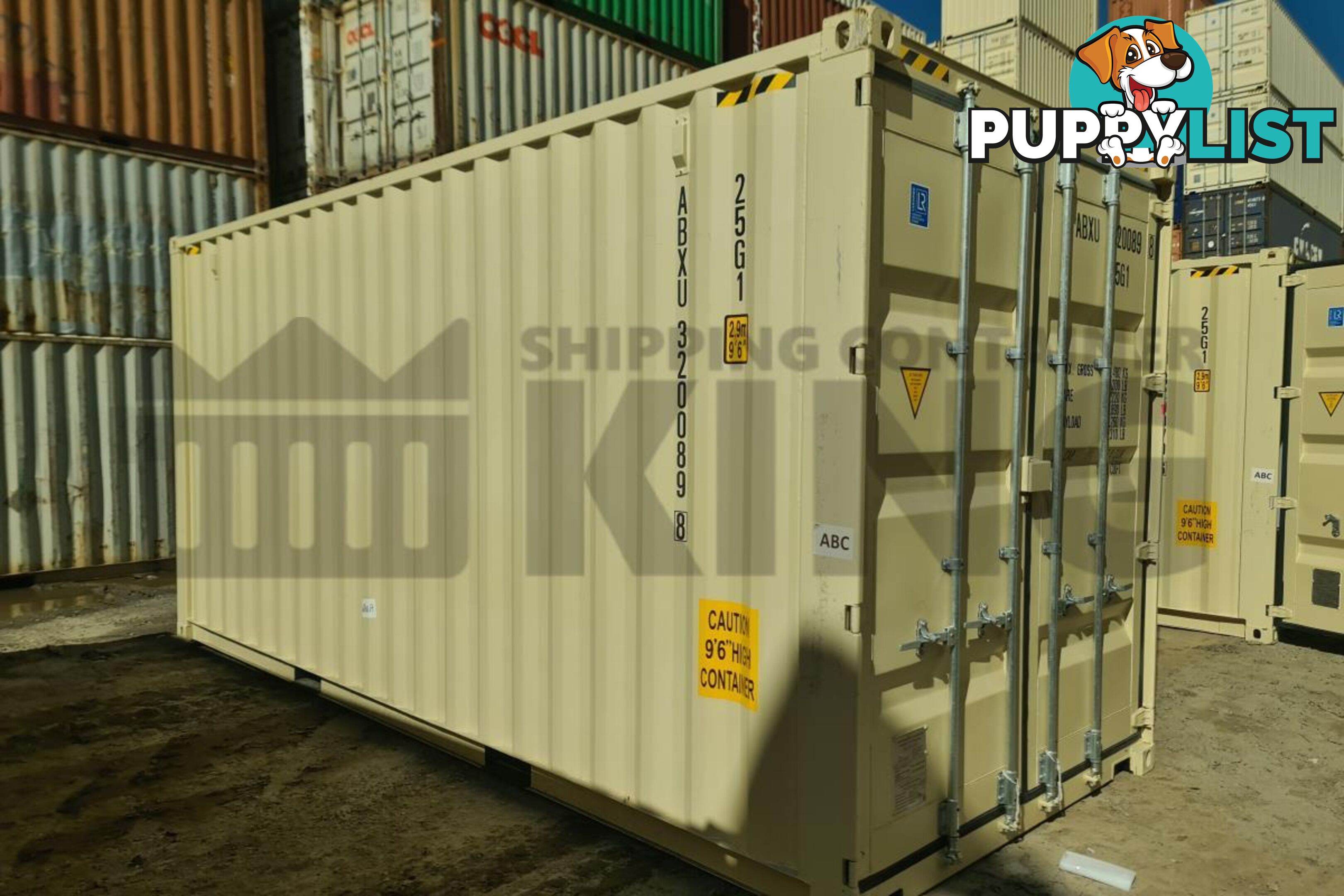 20' HIGH CUBE SHIPPING CONTAINER (WITH TIE RAILS)