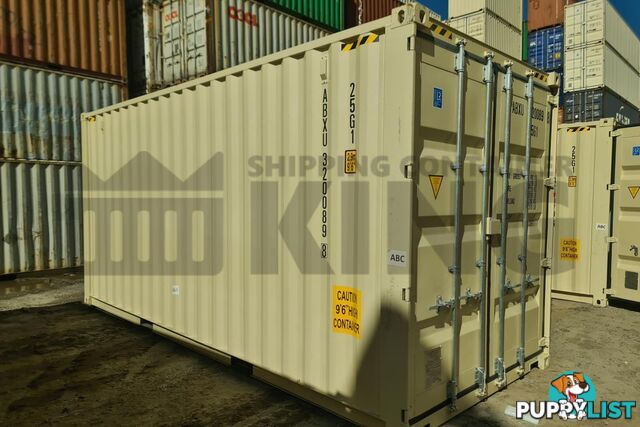 20' HIGH CUBE SHIPPING CONTAINER (WITH TIE RAILS)