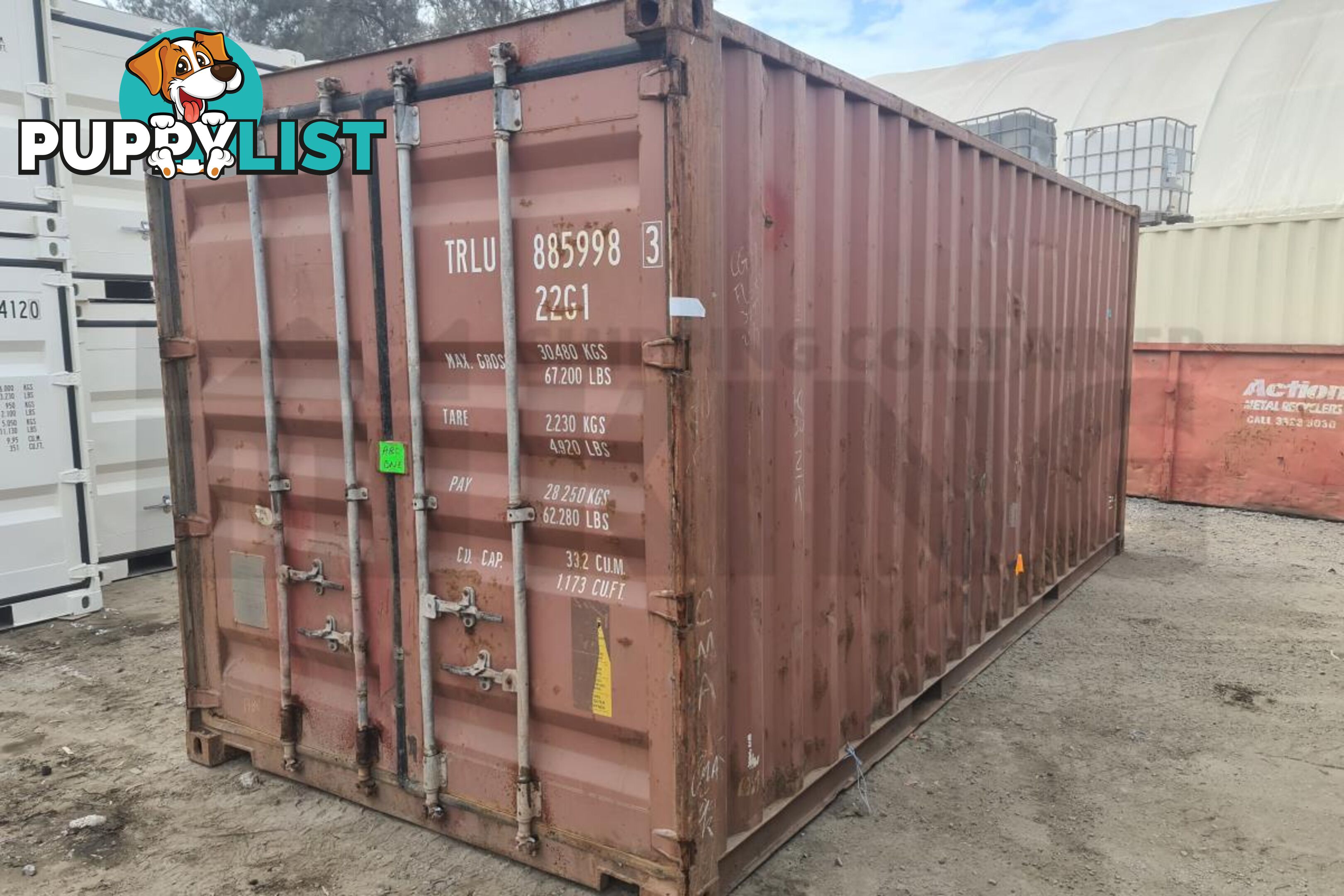 20' STANDARD HEIGHT SHIPPING CONTAINER - in Toowoomba