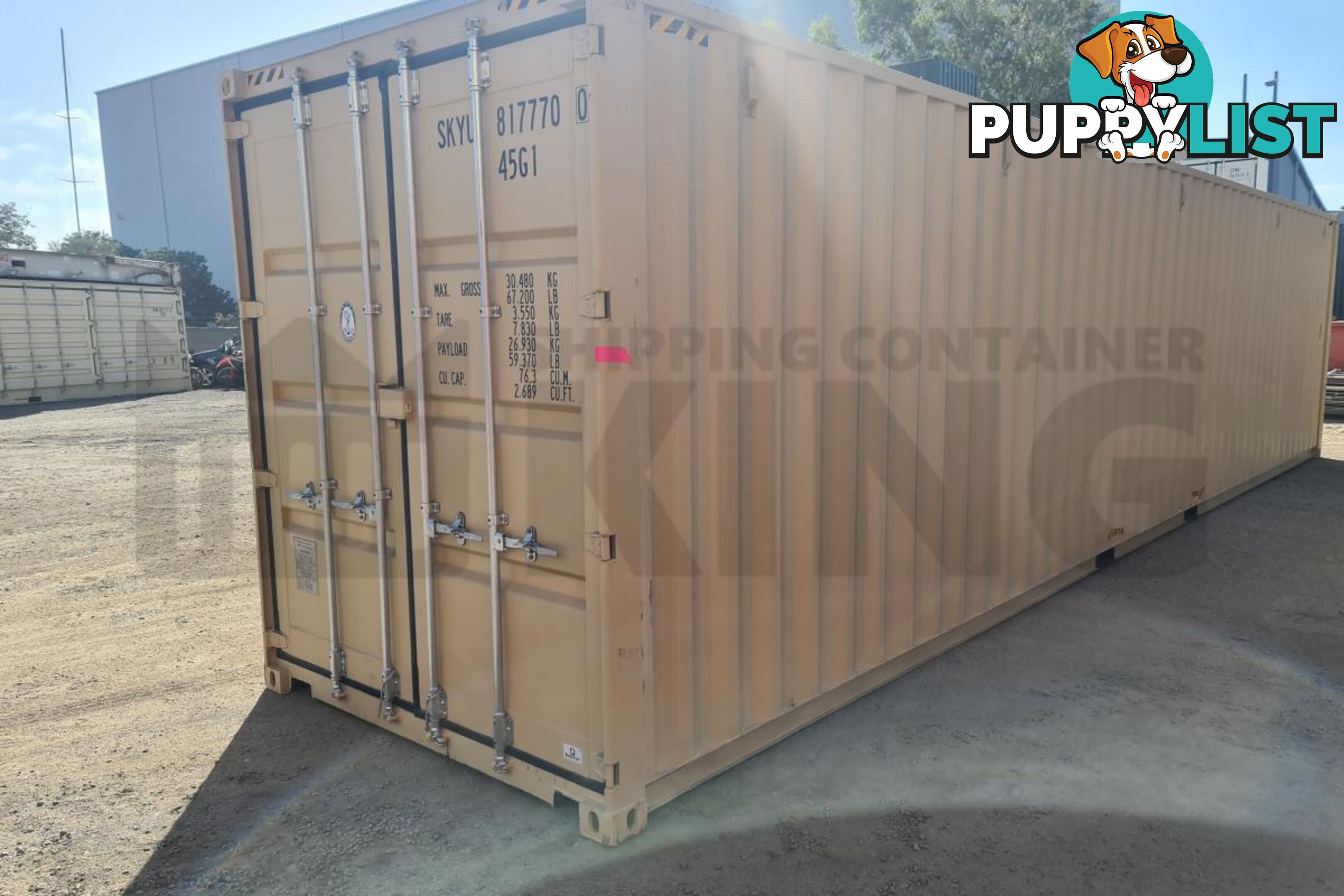 40' HIGH CUBE SHIPPING CONTAINER - in Lismore