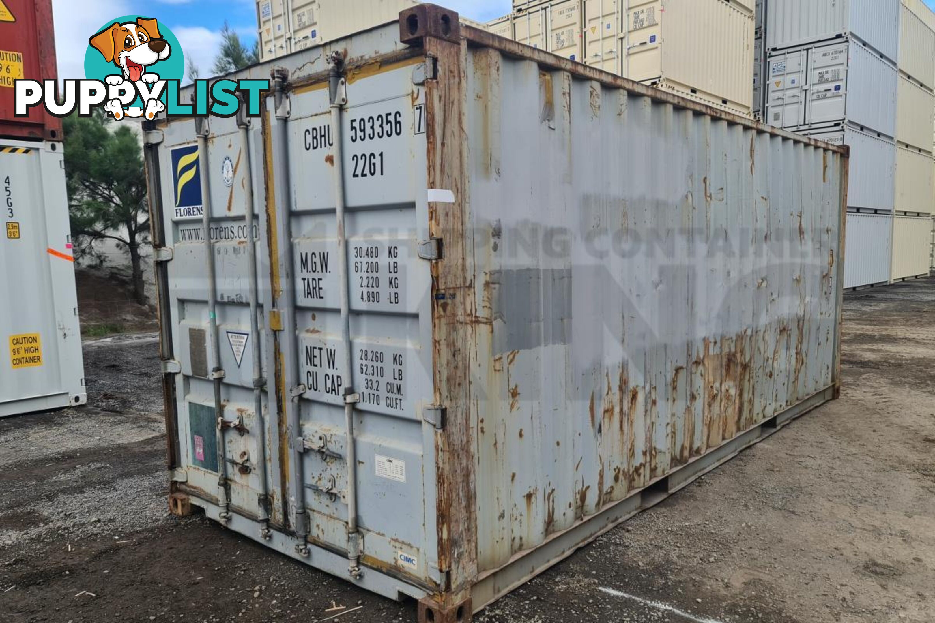 20' STANDARD HEIGHT SHIPPING CONTAINER - in Brisbane