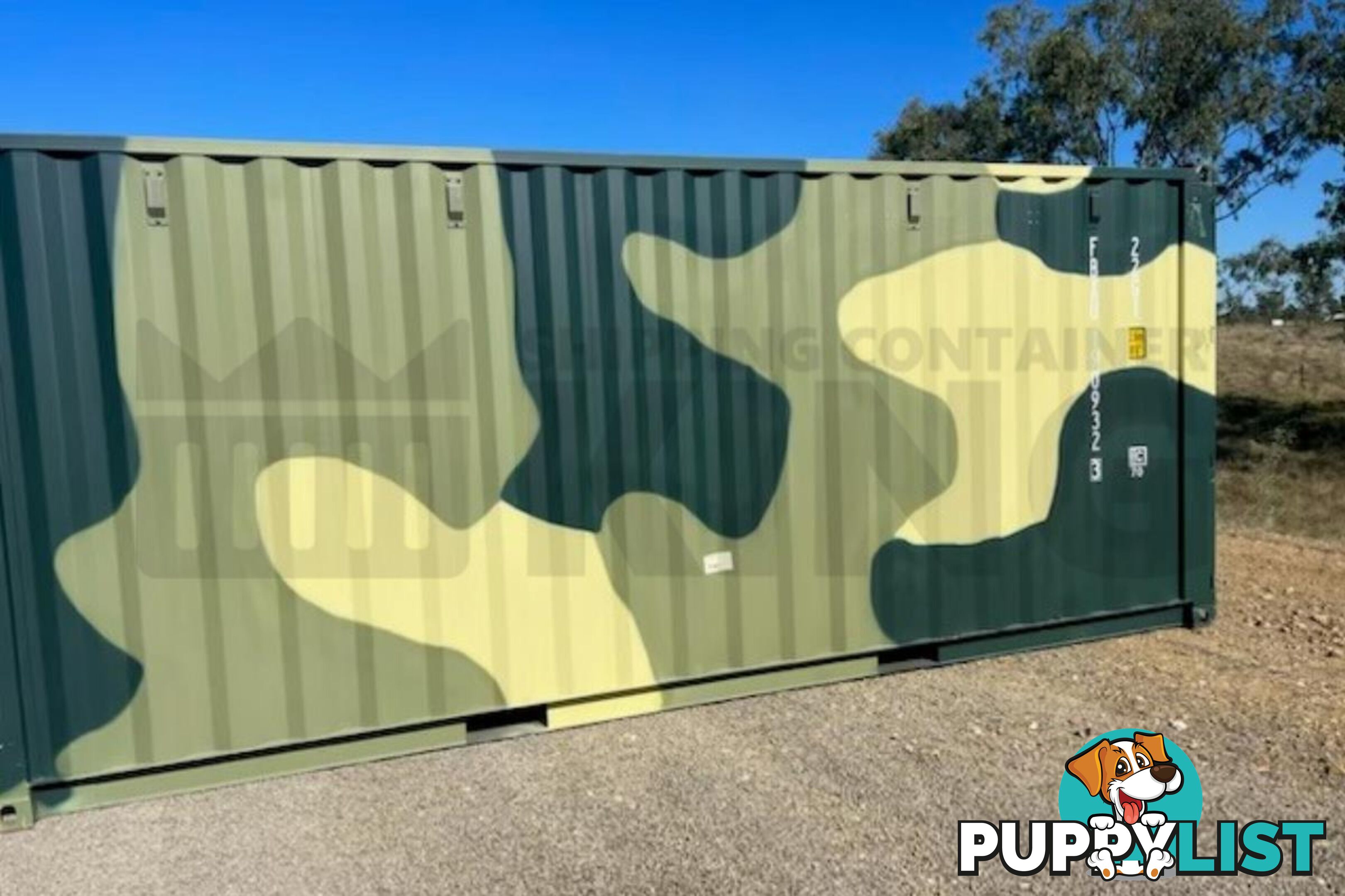 20' STANDARD HEIGHT SHIPPING CONTAINER (CAMOUFLAGE) - in Rockhampton