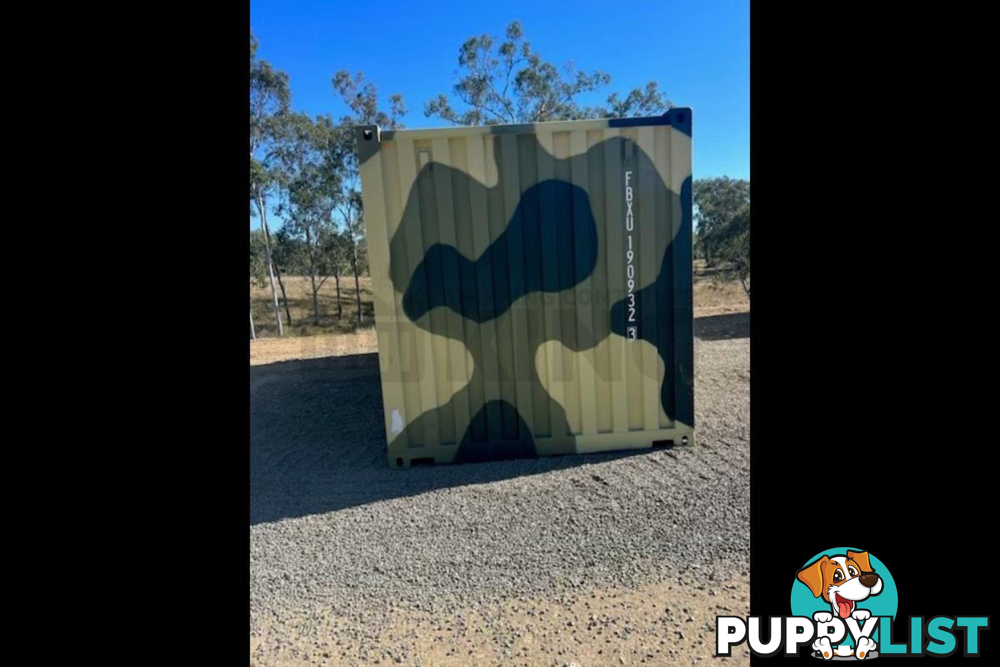 20' STANDARD HEIGHT SHIPPING CONTAINER (CAMOUFLAGE) - in Rockhampton