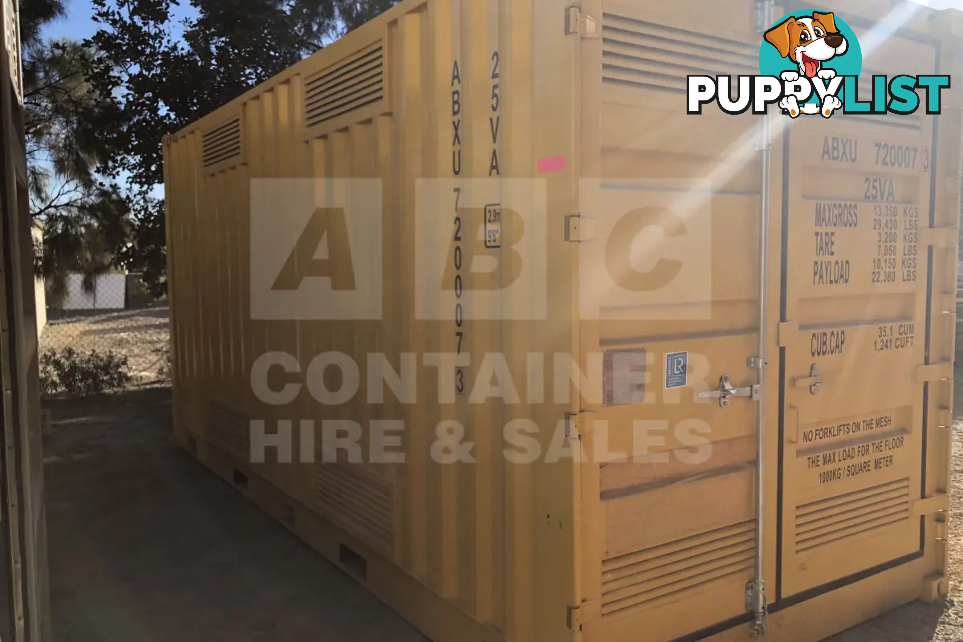 20' HIGH CUBE SIDE OPENING DANGEROUS GOODS SHIPPING CONTAINER