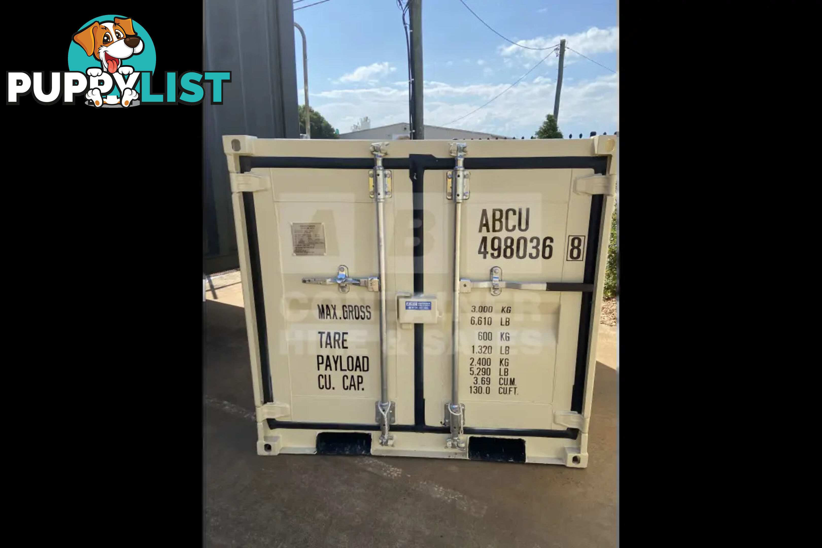 6' MINI CUBE SHIPPING CONTAINER