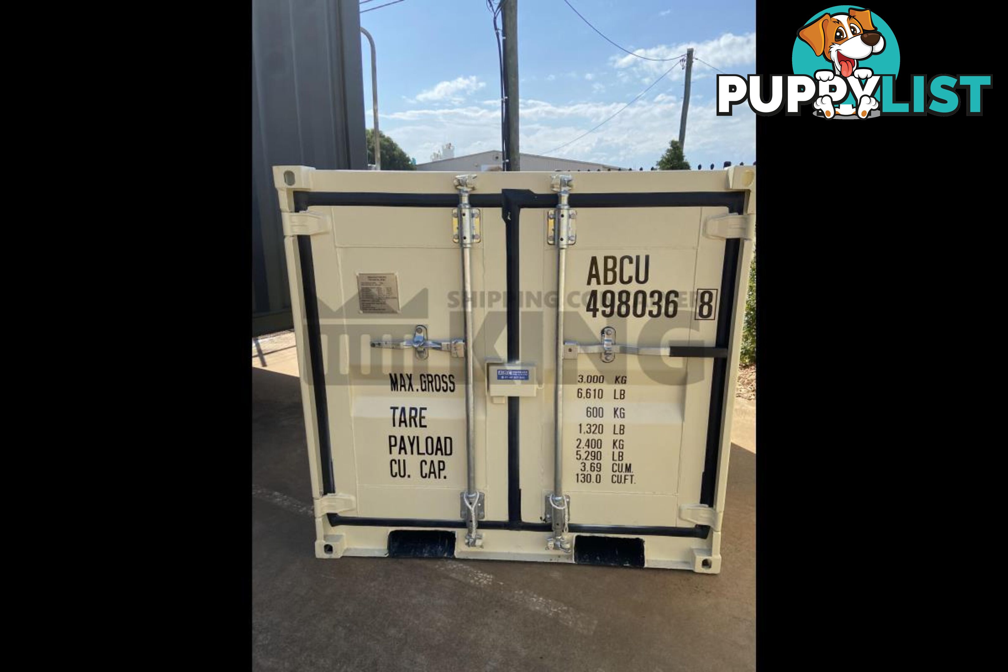 6' MINI CUBE SHIPPING CONTAINER