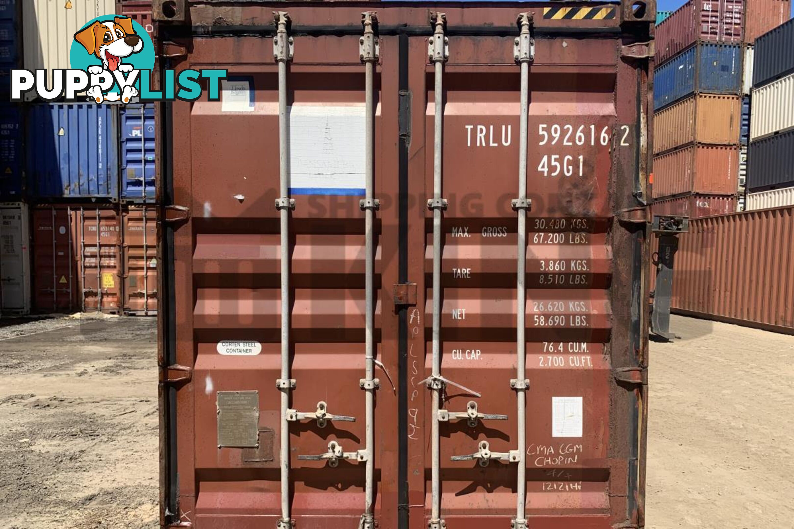 40' HIGH CUBE SHIPPING CONTAINER