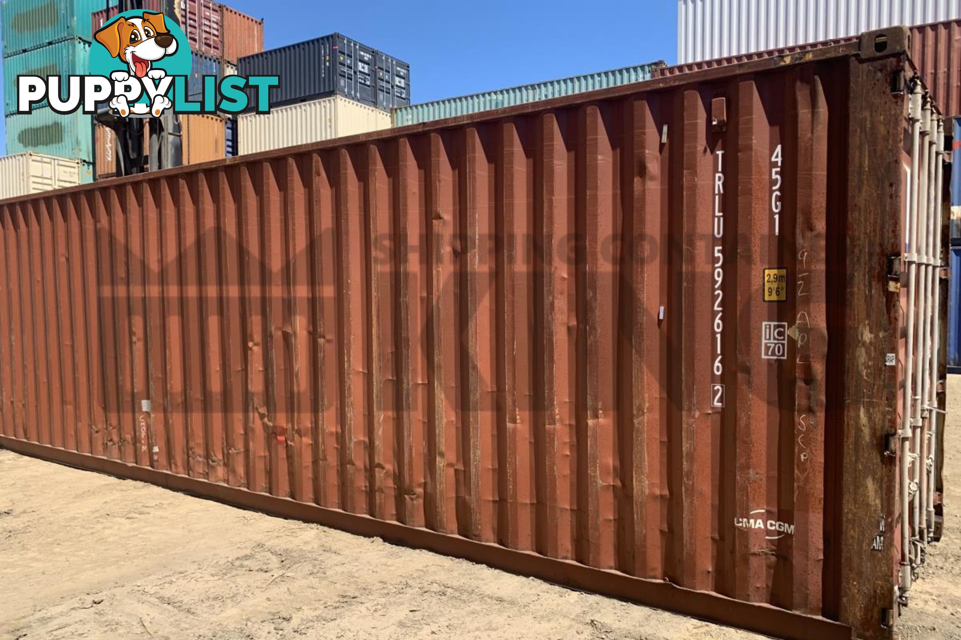 40' HIGH CUBE SHIPPING CONTAINER