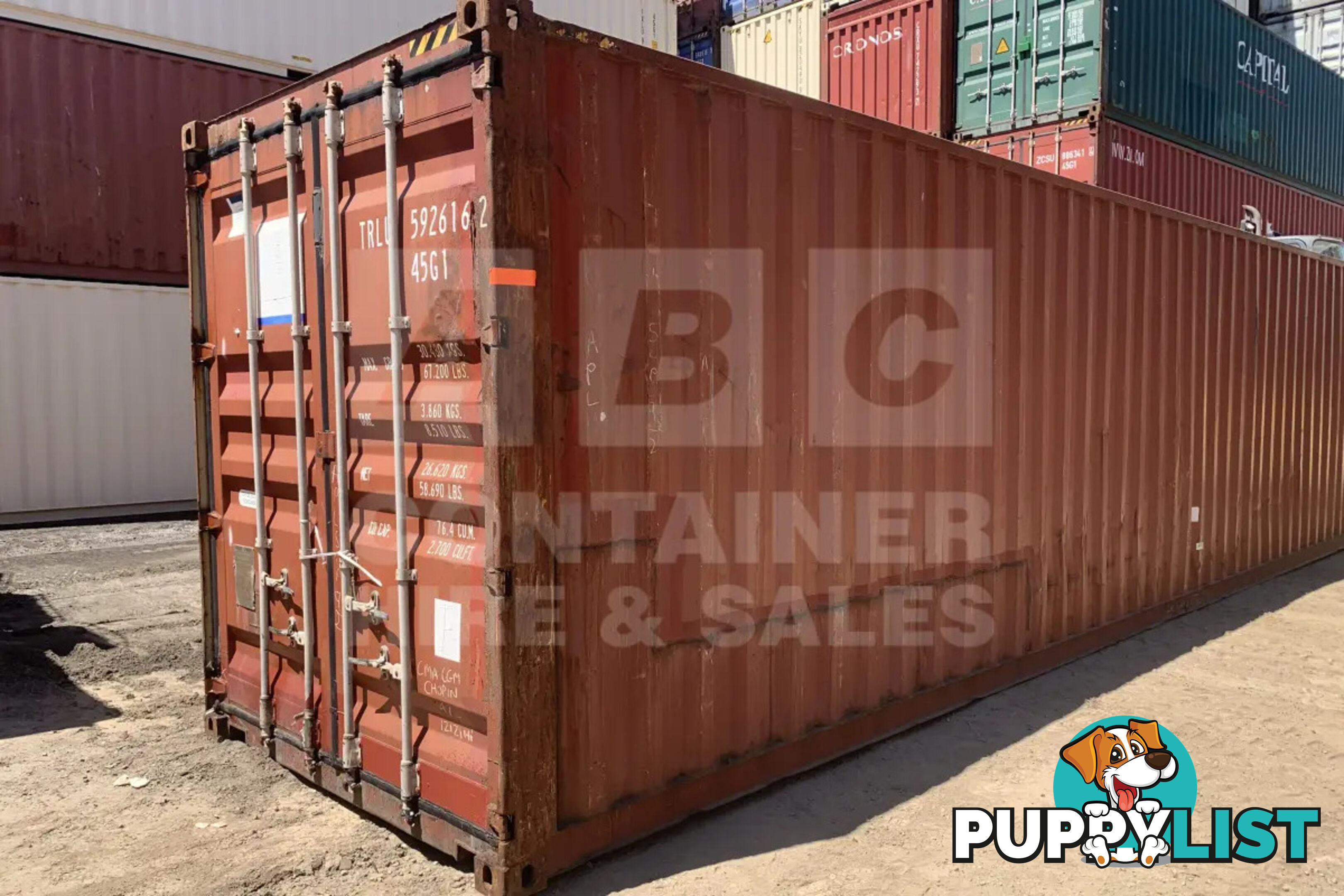 40' HIGH CUBE SHIPPING CONTAINER