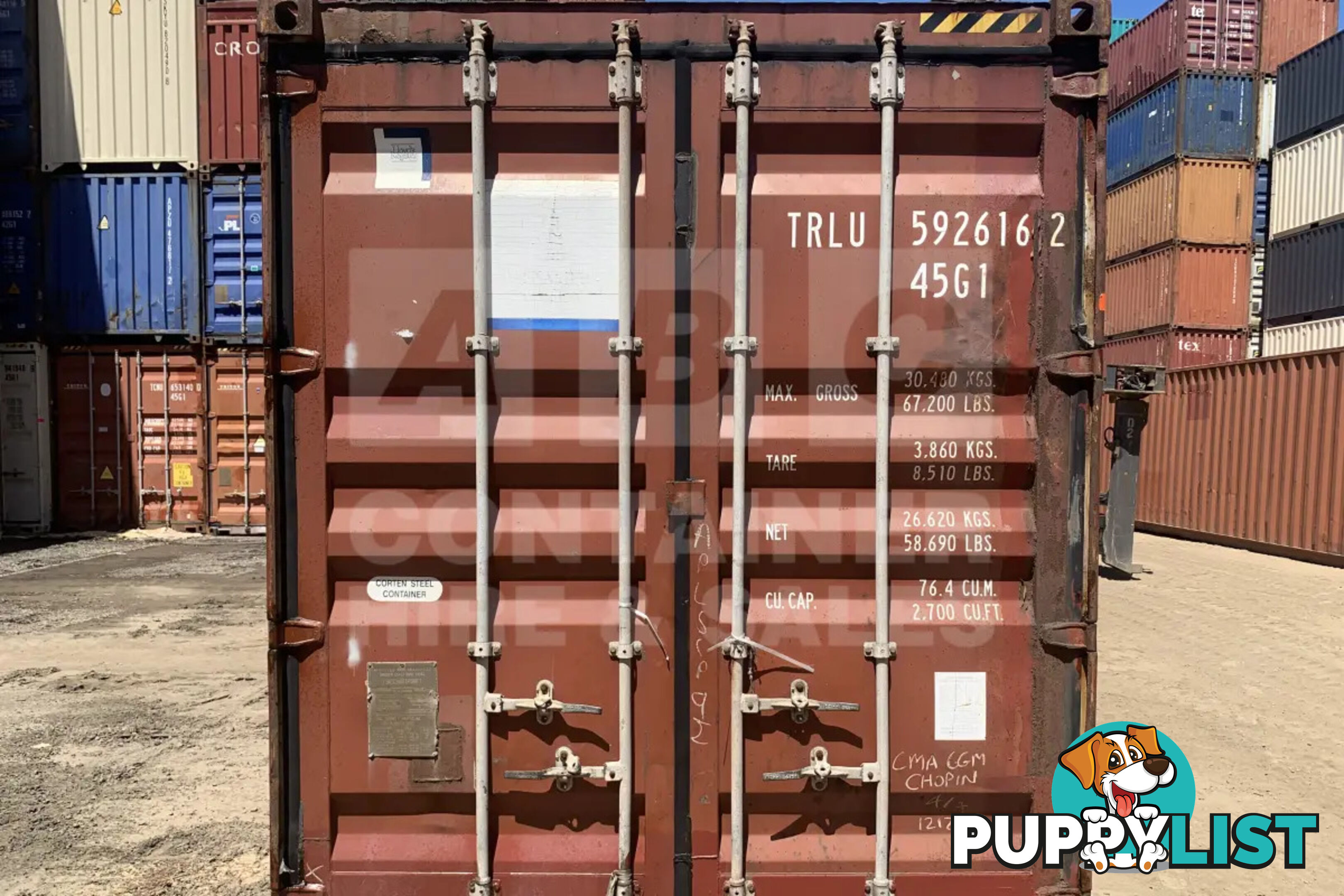 40' HIGH CUBE SHIPPING CONTAINER