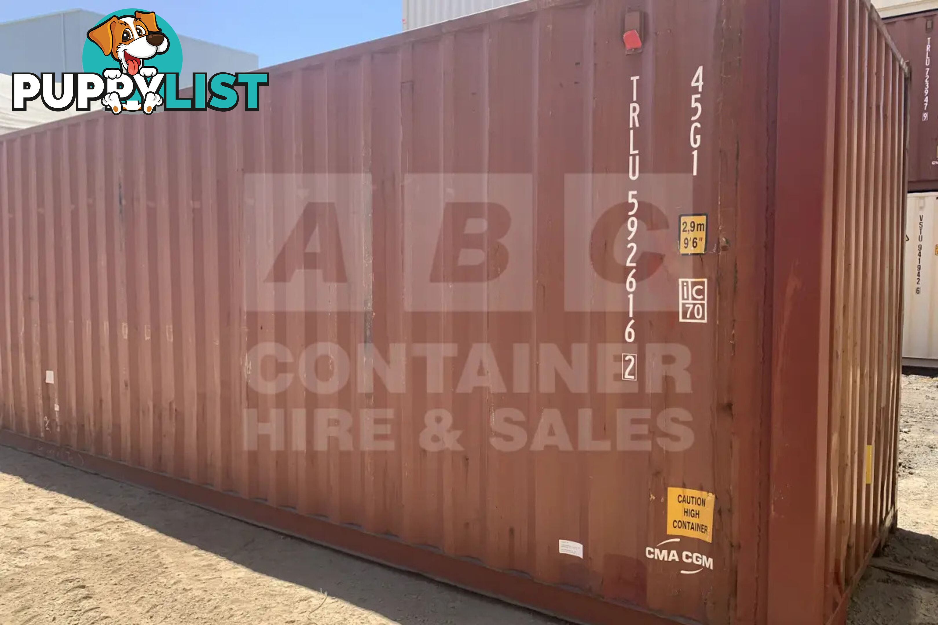 40' HIGH CUBE SHIPPING CONTAINER