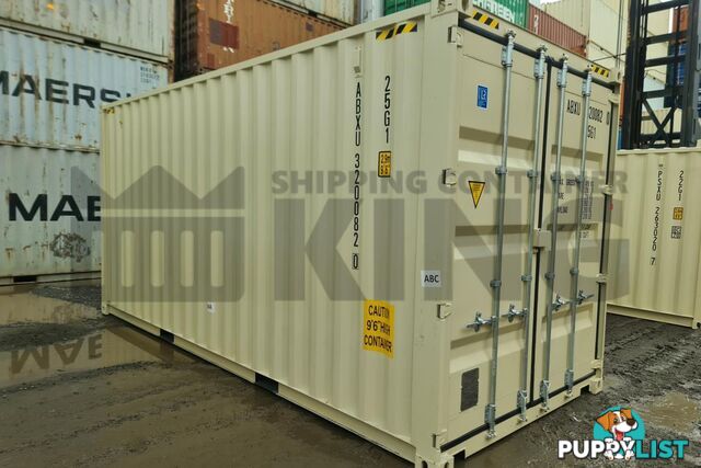 20' HIGH CUBE SHIPPING CONTAINER (WITH TIE RAILS) - in Brisbane