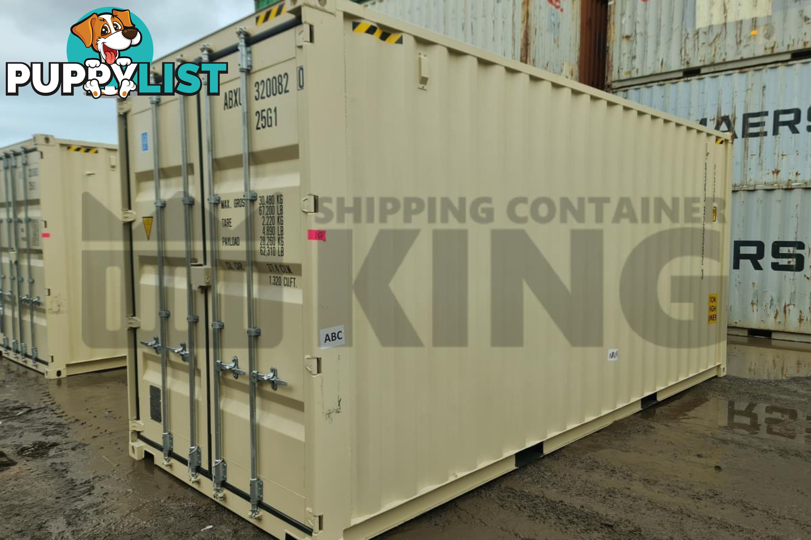 20' HIGH CUBE SHIPPING CONTAINER (WITH TIE RAILS) - in Brisbane