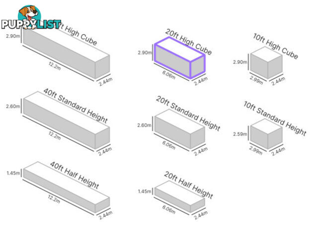 20' HIGH CUBE SHIPPING CONTAINER