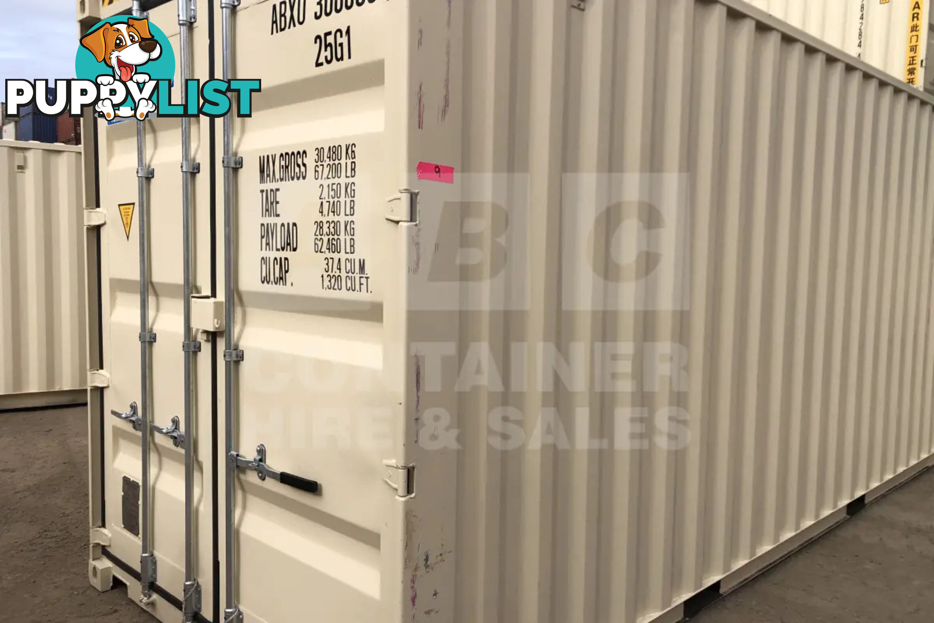 20' HIGH CUBE SHIPPING CONTAINER