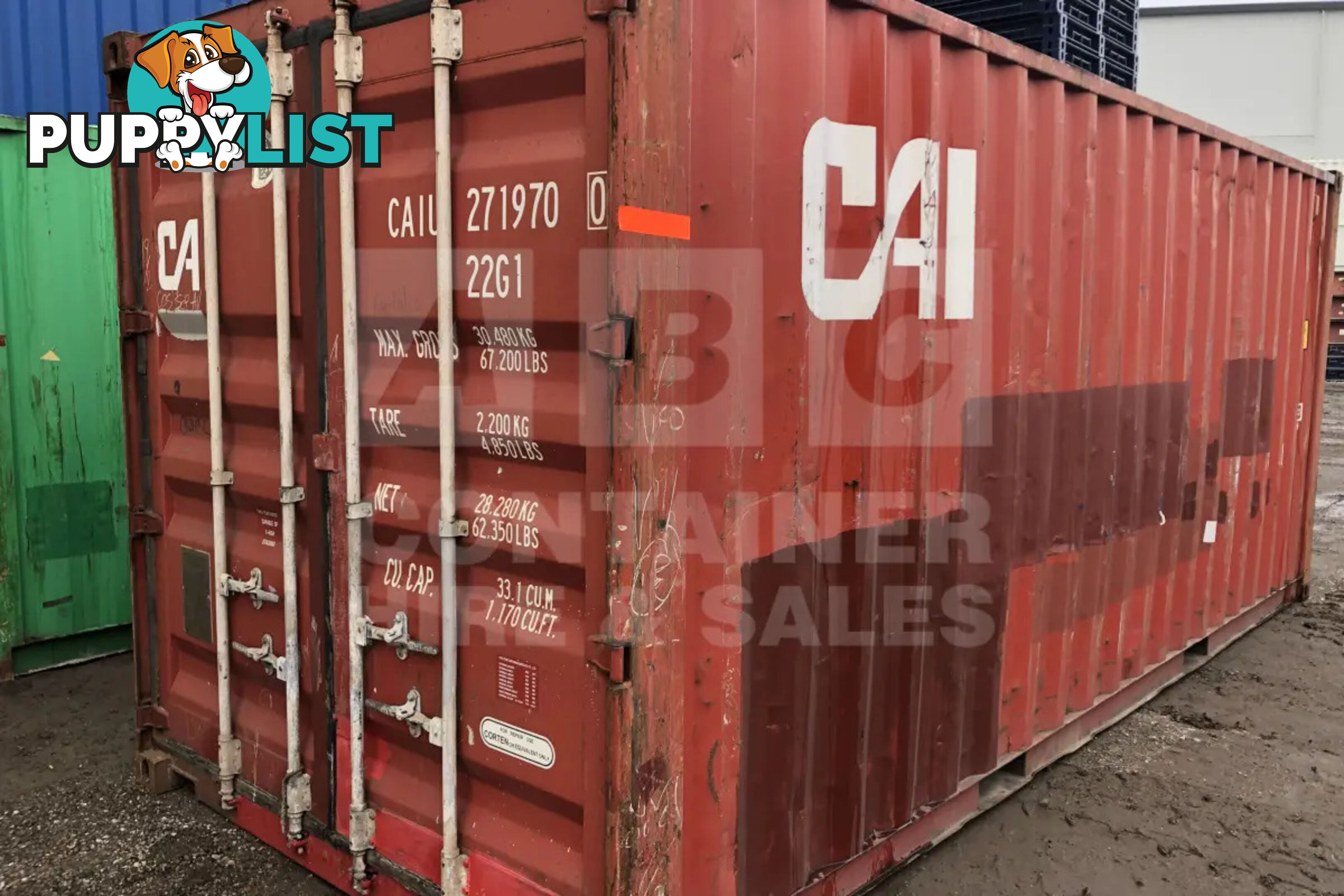 20' STANDARD HEIGHT SHIPPING CONTAINER - in Toowoomba