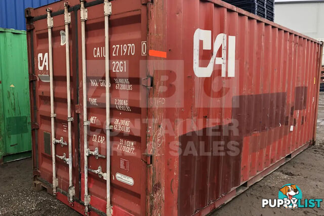 20' STANDARD HEIGHT SHIPPING CONTAINER - in Toowoomba