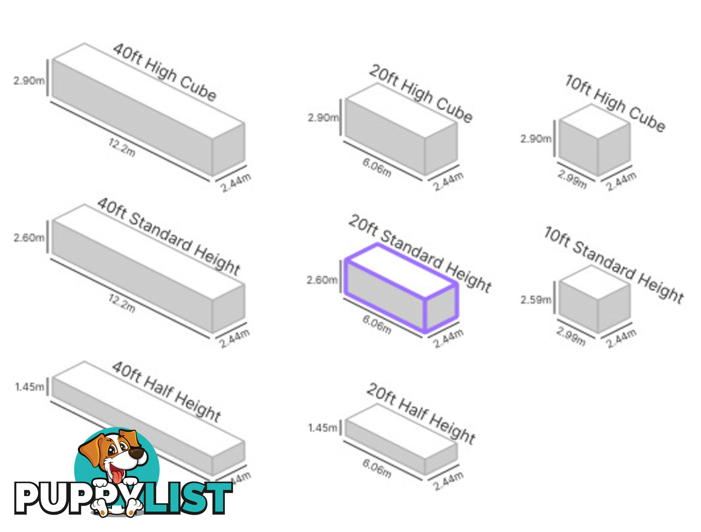 20' STANDARD HEIGHT FULL SIDE OPENING SHIPPING CONTAINER