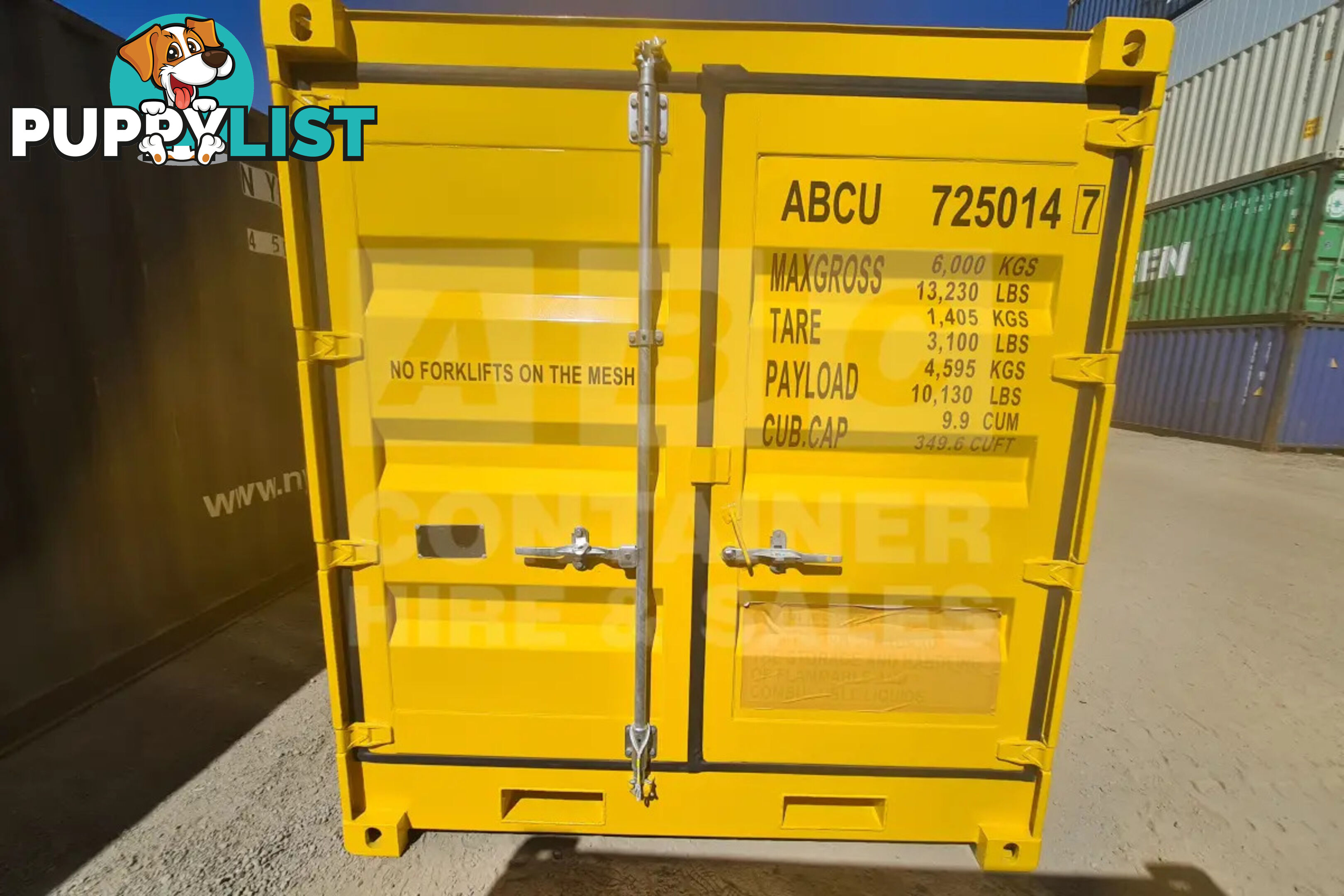 8' DANGEROUS GOODS SHIPPING CONTAINER (4 CORNER POST)