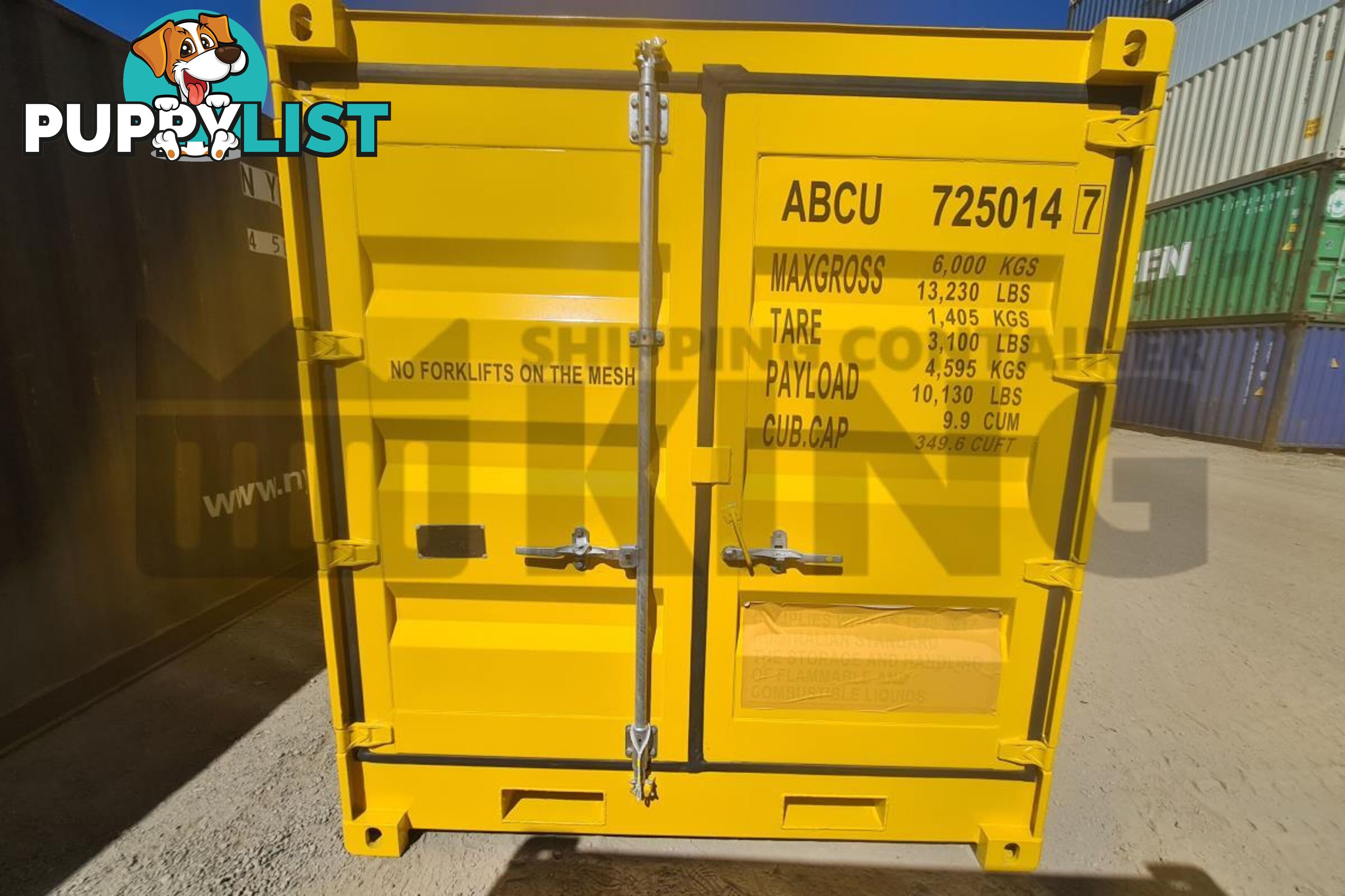 8' DANGEROUS GOODS SHIPPING CONTAINER (4 CORNER POST)