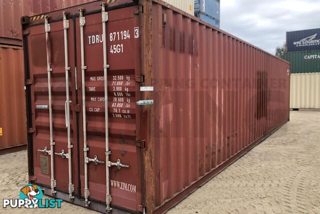 40' HIGH CUBE SHIPPING CONTAINER - in Lismore