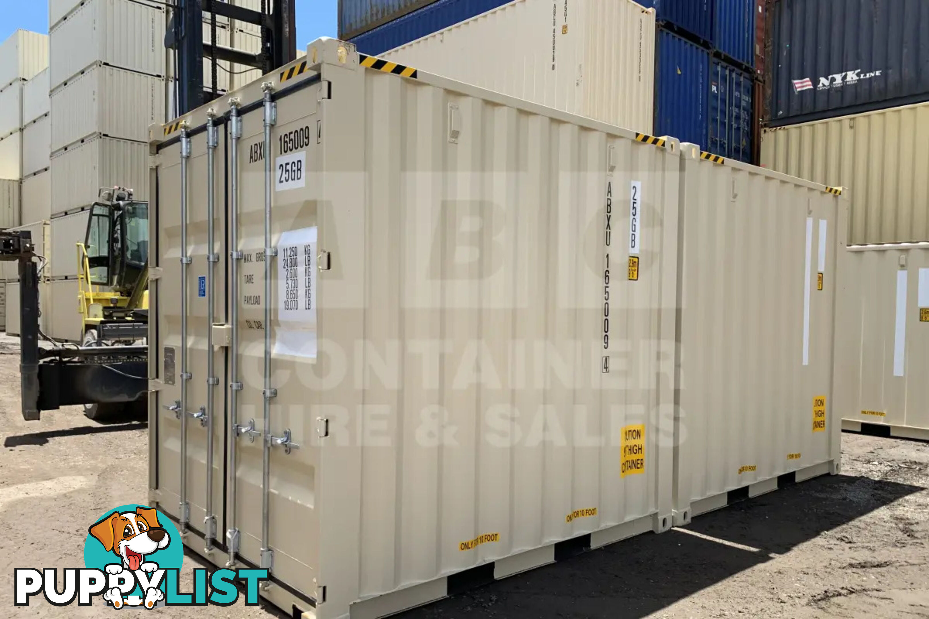 20' HIGH CUBE SHIPPING CONTAINER (2 X 10' HIGH CUBE SHIPPING CONTAINERS LOCKED TOGETHER)