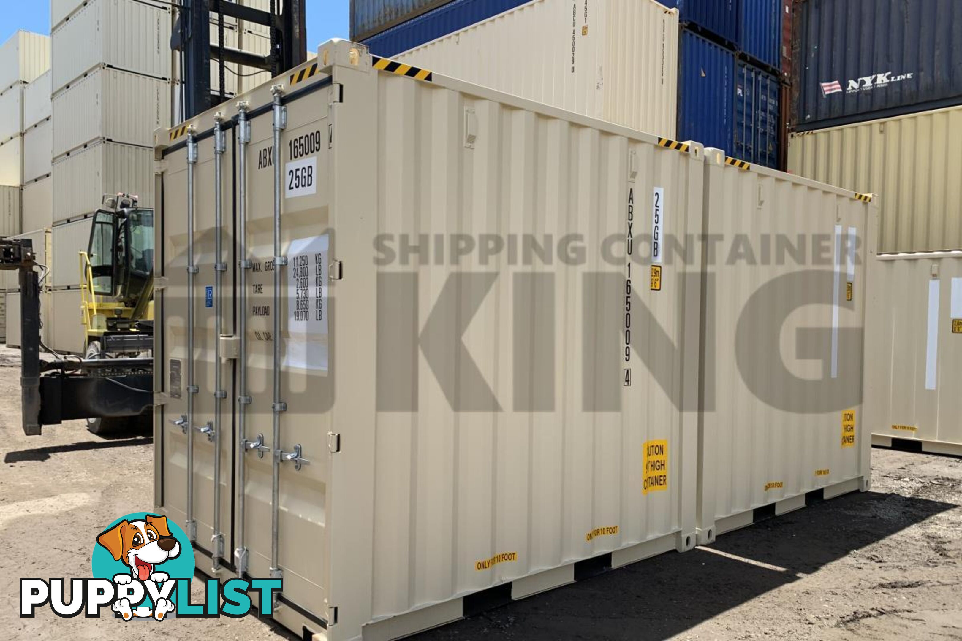 20' HIGH CUBE SHIPPING CONTAINER (2 X 10' HIGH CUBE SHIPPING CONTAINERS LOCKED TOGETHER)
