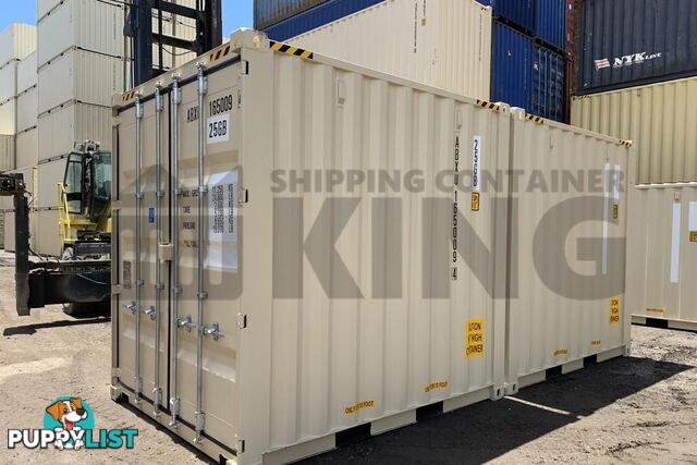 20' HIGH CUBE SHIPPING CONTAINER (2 X 10' HIGH CUBE SHIPPING CONTAINERS LOCKED TOGETHER)
