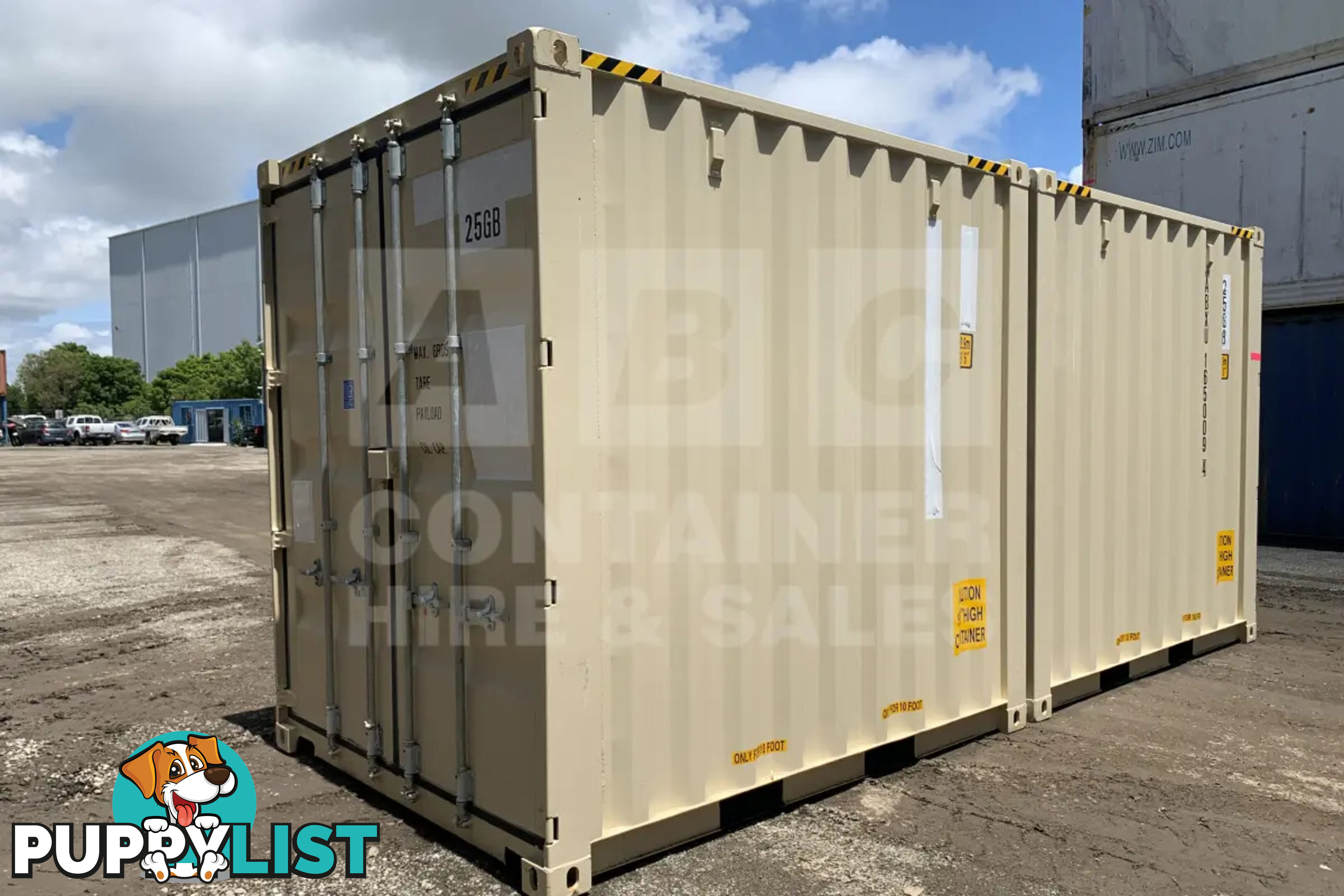 20' HIGH CUBE SHIPPING CONTAINER (2 X 10' HIGH CUBE SHIPPING CONTAINERS LOCKED TOGETHER)