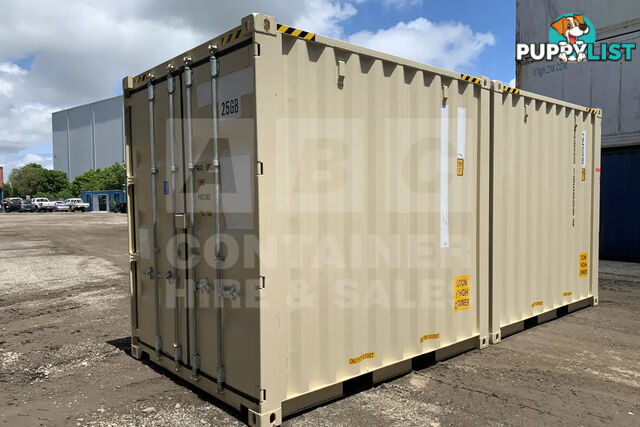 20' HIGH CUBE SHIPPING CONTAINER (2 X 10' HIGH CUBE SHIPPING CONTAINERS LOCKED TOGETHER)