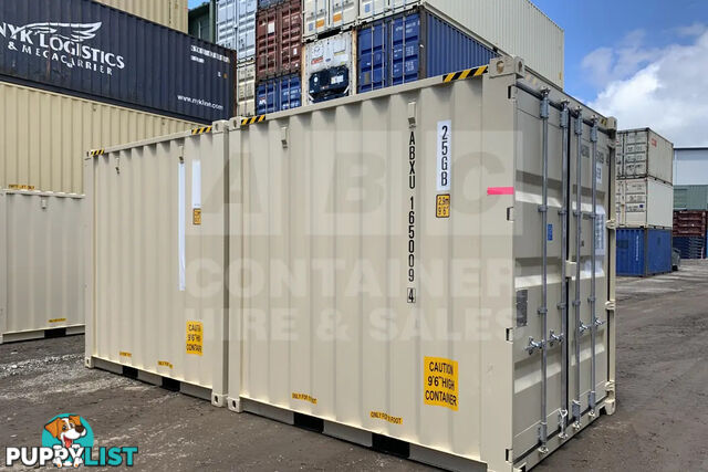 20' HIGH CUBE SHIPPING CONTAINER (2 X 10' HIGH CUBE SHIPPING CONTAINERS LOCKED TOGETHER)