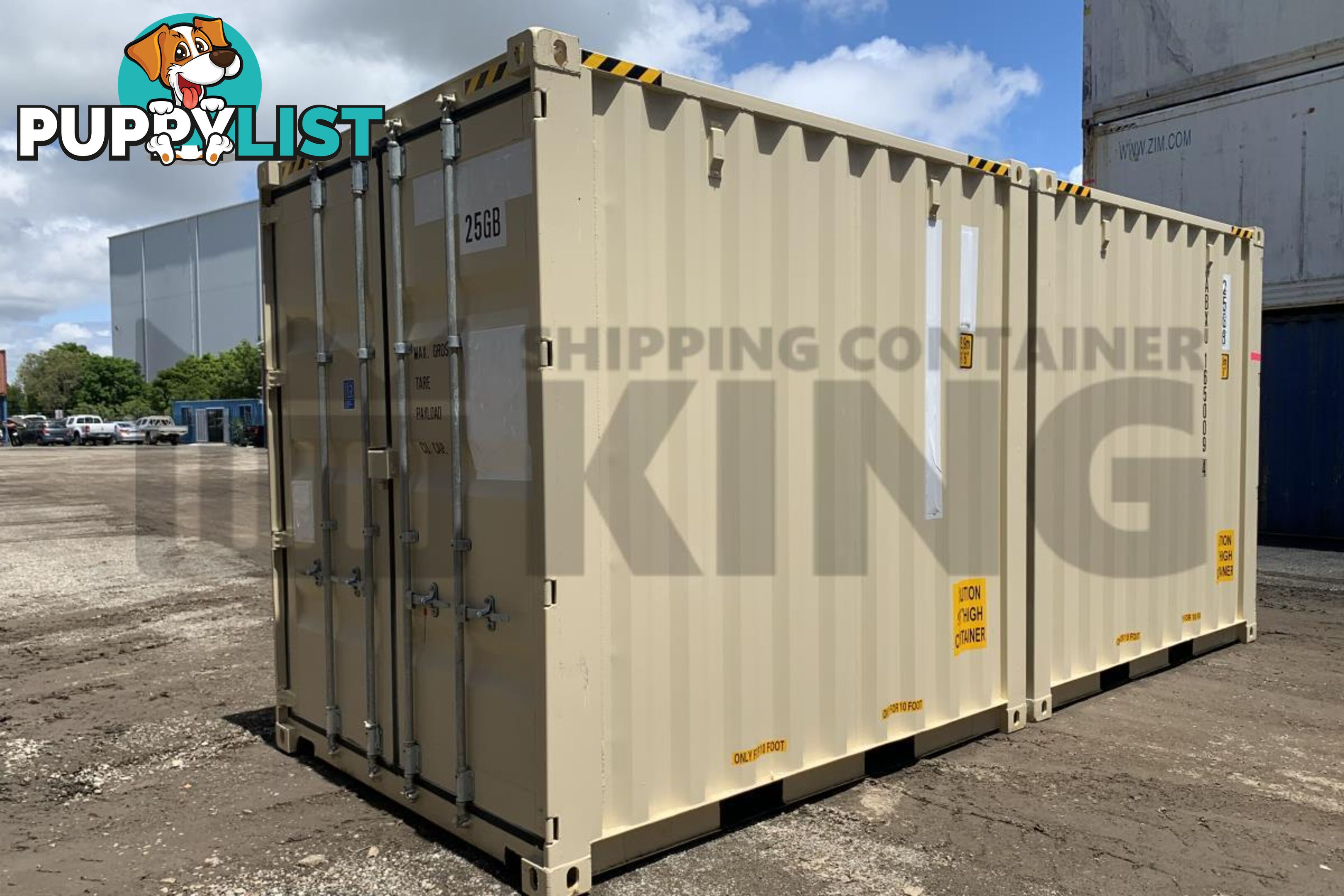 20' HIGH CUBE SHIPPING CONTAINER (2 X 10' HIGH CUBE SHIPPING CONTAINERS LOCKED TOGETHER)