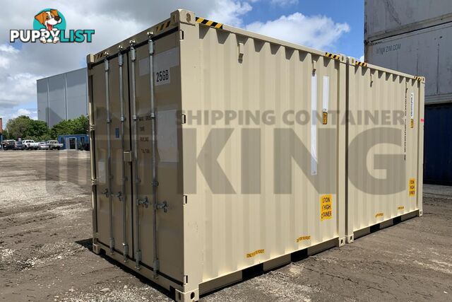 20' HIGH CUBE SHIPPING CONTAINER (2 X 10' HIGH CUBE SHIPPING CONTAINERS LOCKED TOGETHER)