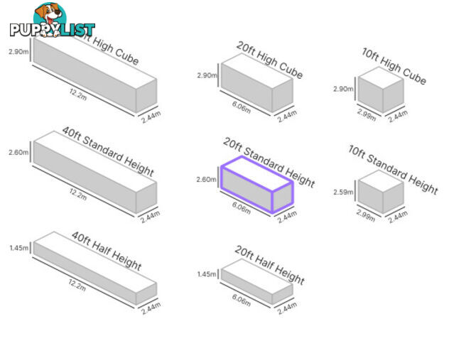 20' STANDARD HEIGHT SHIPPING CONTAINER