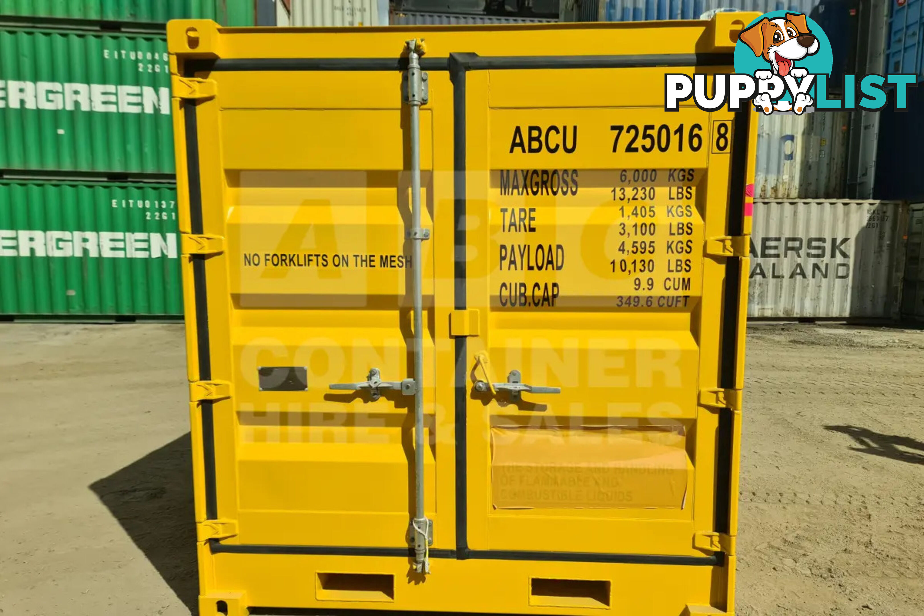 8' DANGEROUS GOODS SHIPPING CONTAINER (4 CORNER POST)