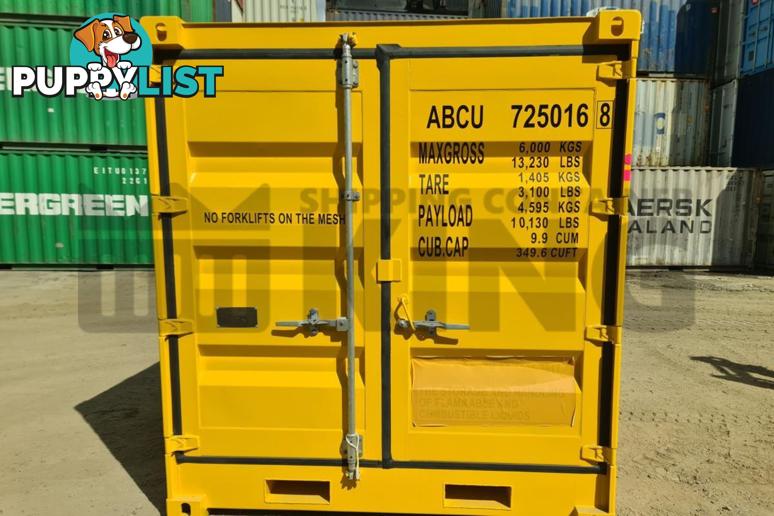 8' DANGEROUS GOODS SHIPPING CONTAINER (4 CORNER POST)