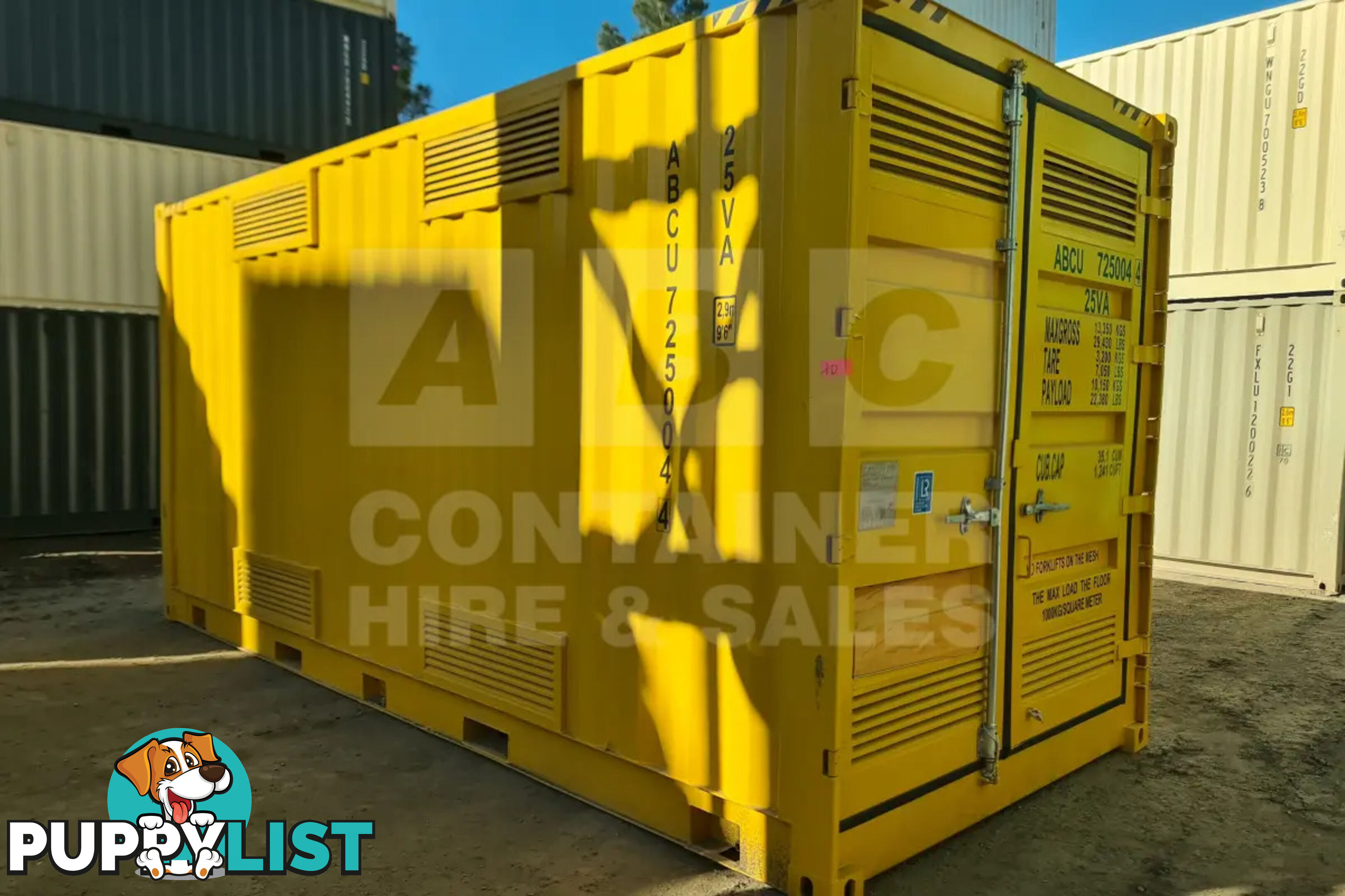 20' HIGH CUBE SIDE OPENING DANGEROUS GOODS SHIPPING CONTAINER