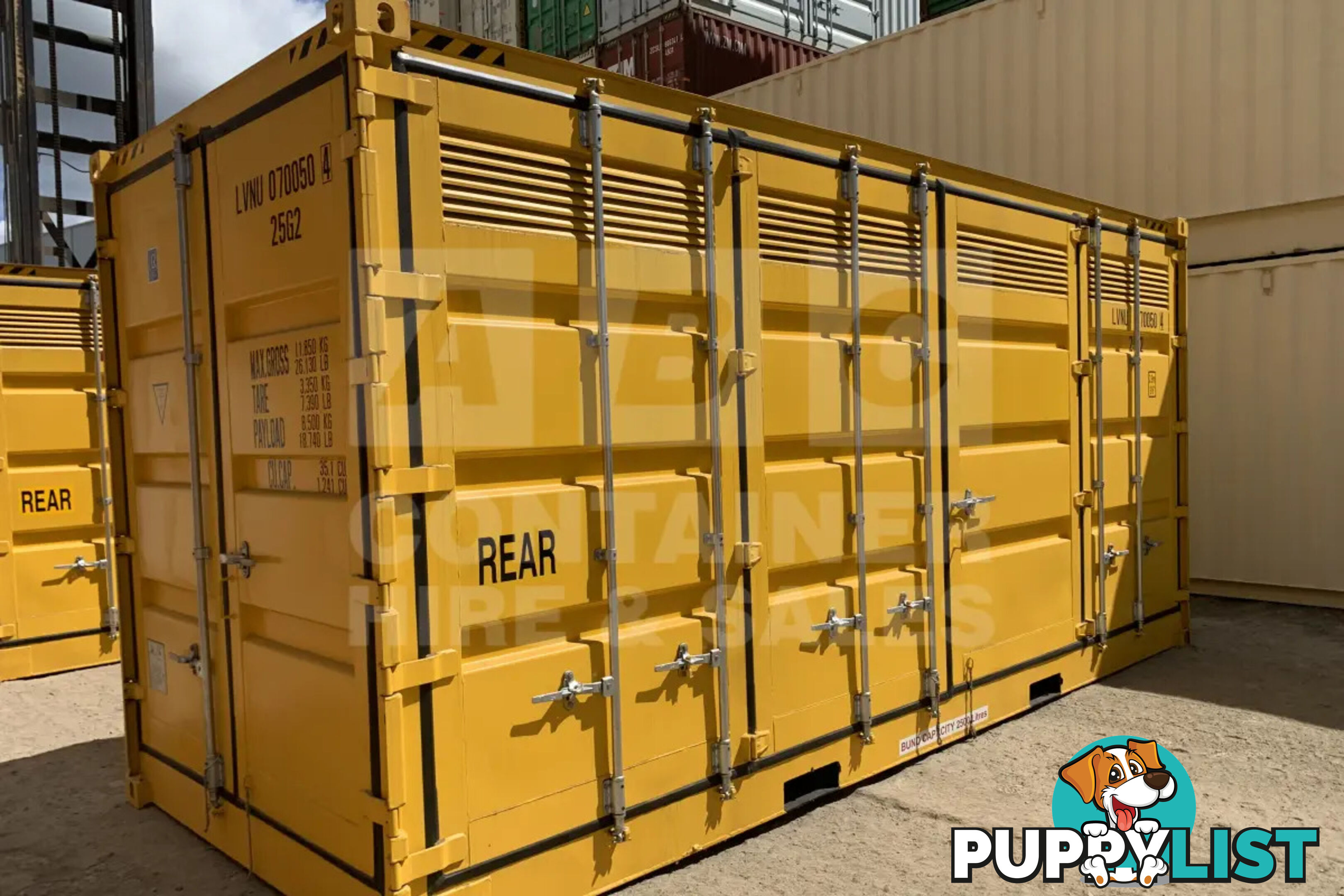 20' HIGH CUBE SIDE OPENING DANGEROUS GOODS SHIPPING CONTAINER