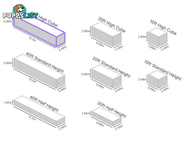 40' HIGH CUBE SHIPPING CONTAINER