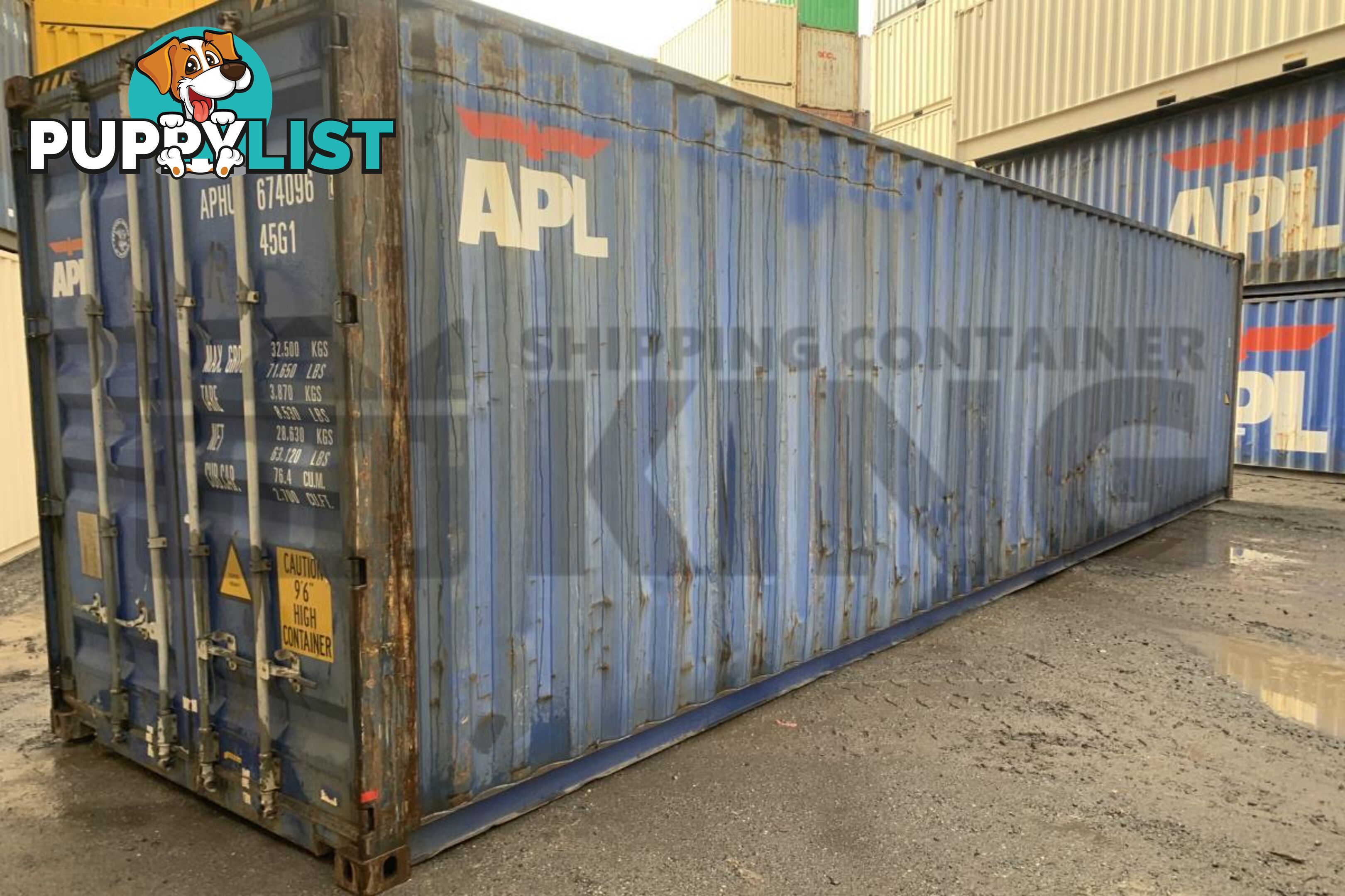 40' HIGH CUBE SHIPPING CONTAINER