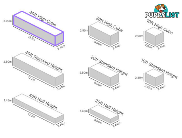 40' HIGH CUBE SHIPPING CONTAINER