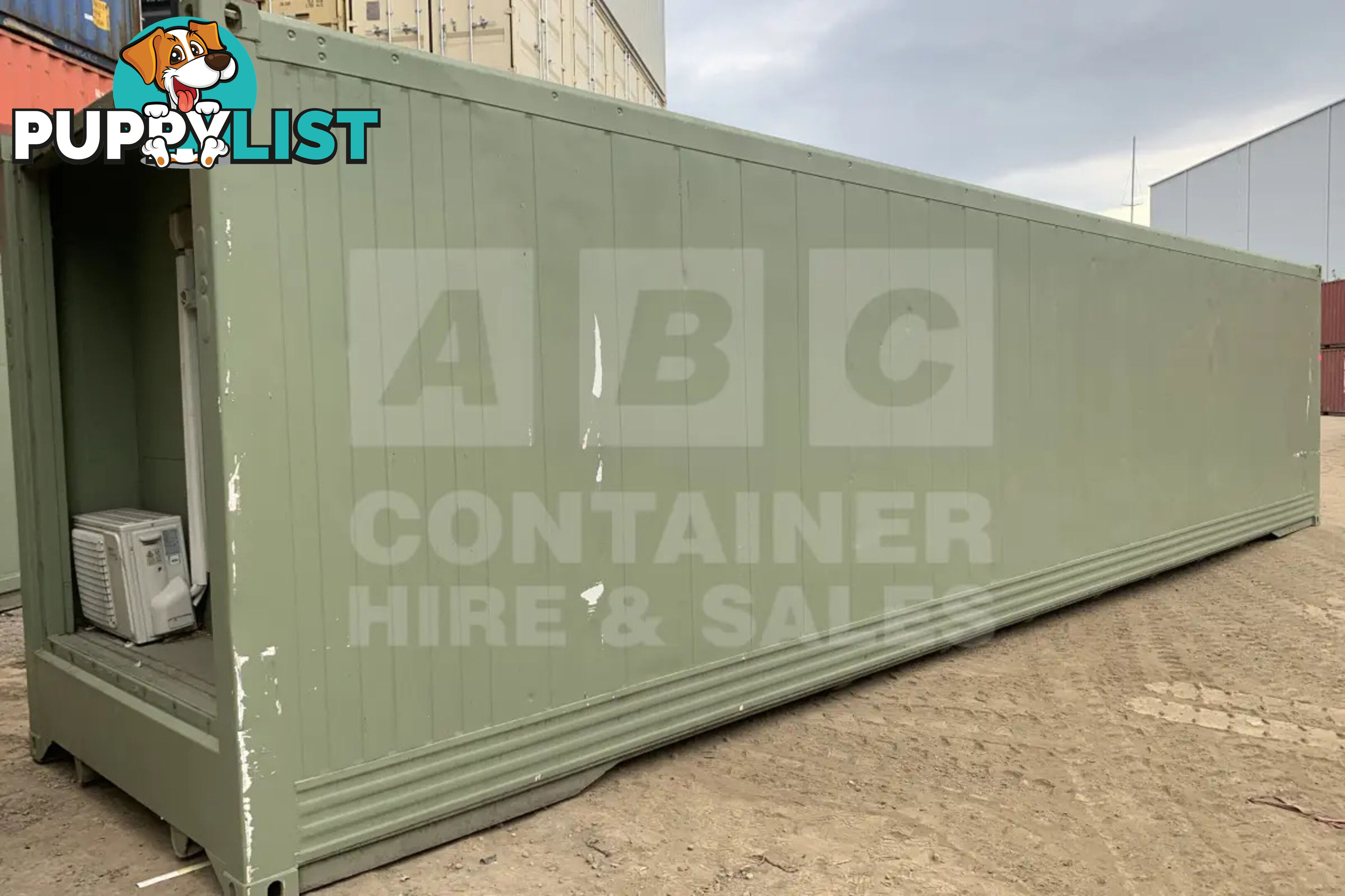 40' HIGH CUBE SHIPPING CONTAINER (NON-OPERATIONAL, MODIFIED)