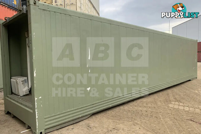 40' HIGH CUBE SHIPPING CONTAINER (NON-OPERATIONAL, MODIFIED)