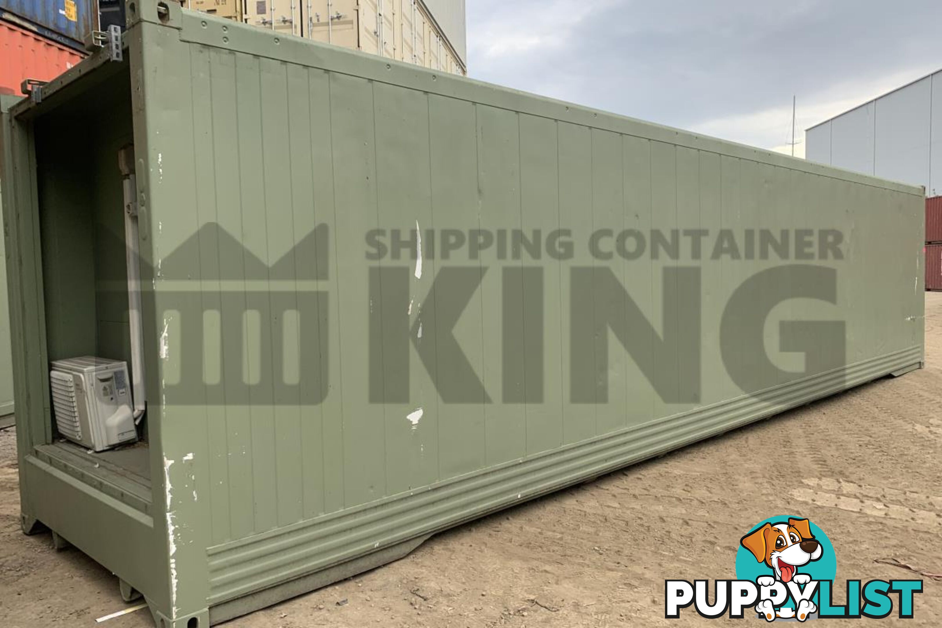 40' HIGH CUBE SHIPPING CONTAINER (NON-OPERATIONAL, MODIFIED)