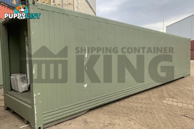 40' HIGH CUBE SHIPPING CONTAINER (NON-OPERATIONAL, MODIFIED)