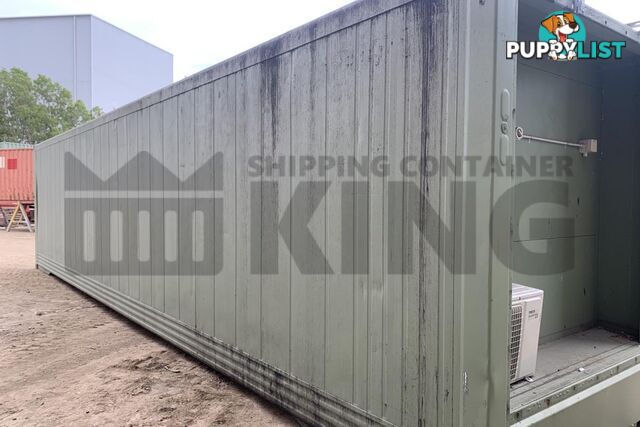 40' HIGH CUBE SHIPPING CONTAINER (NON-OPERATIONAL, MODIFIED)